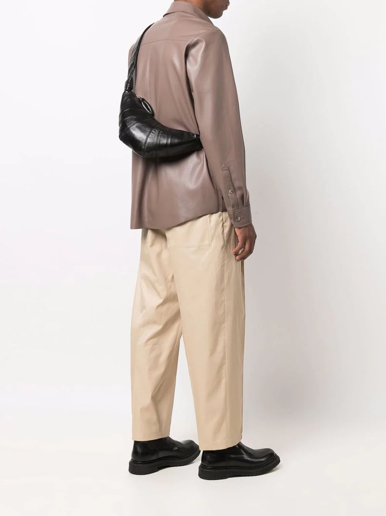 Work Bags For Men: Lemaire Croissant Leather Shoulder Bag