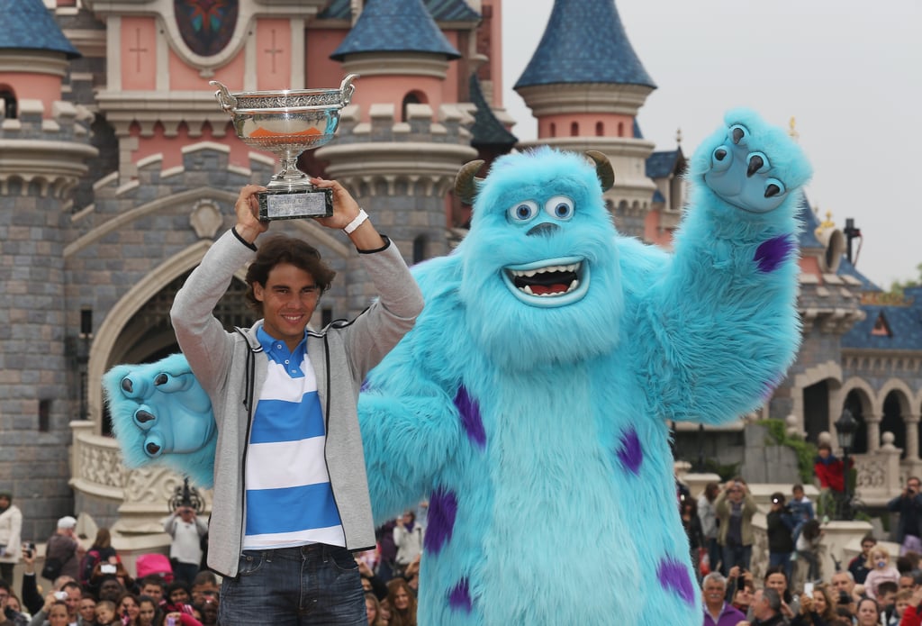 Rafael Nadal celebrated his French Open win at Disneyland in Paris in June 2013.