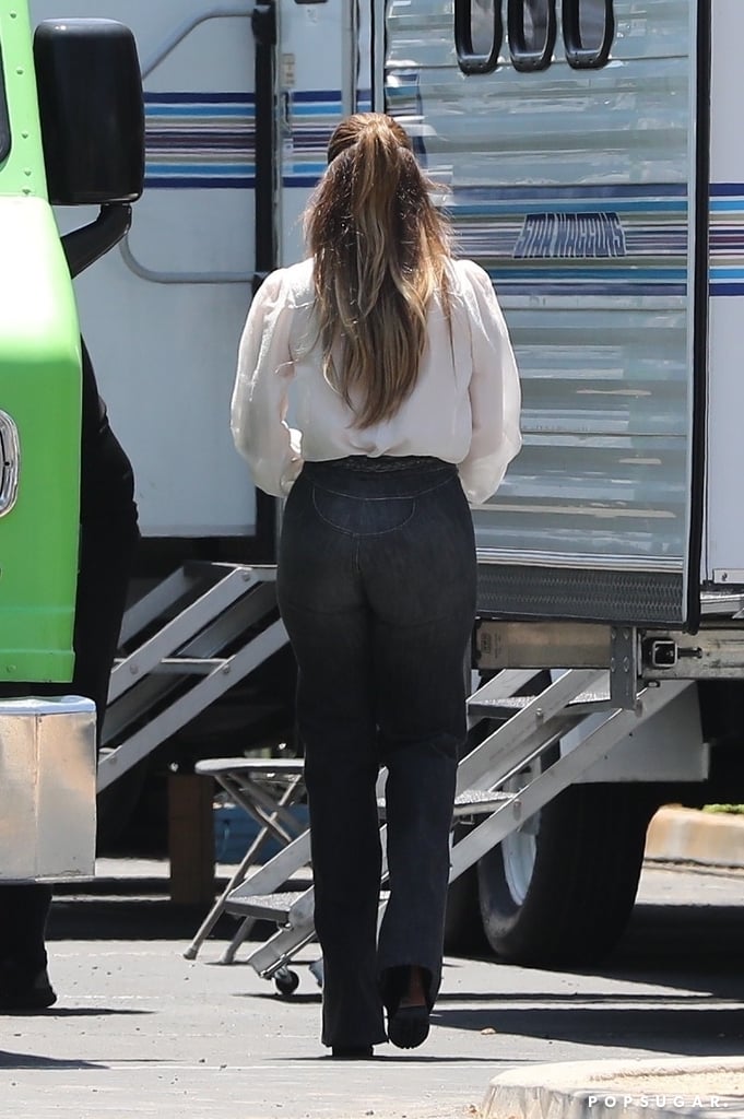 Jennifer Lopez on Set of Ben Affleck's Film in Santa Monica, CA