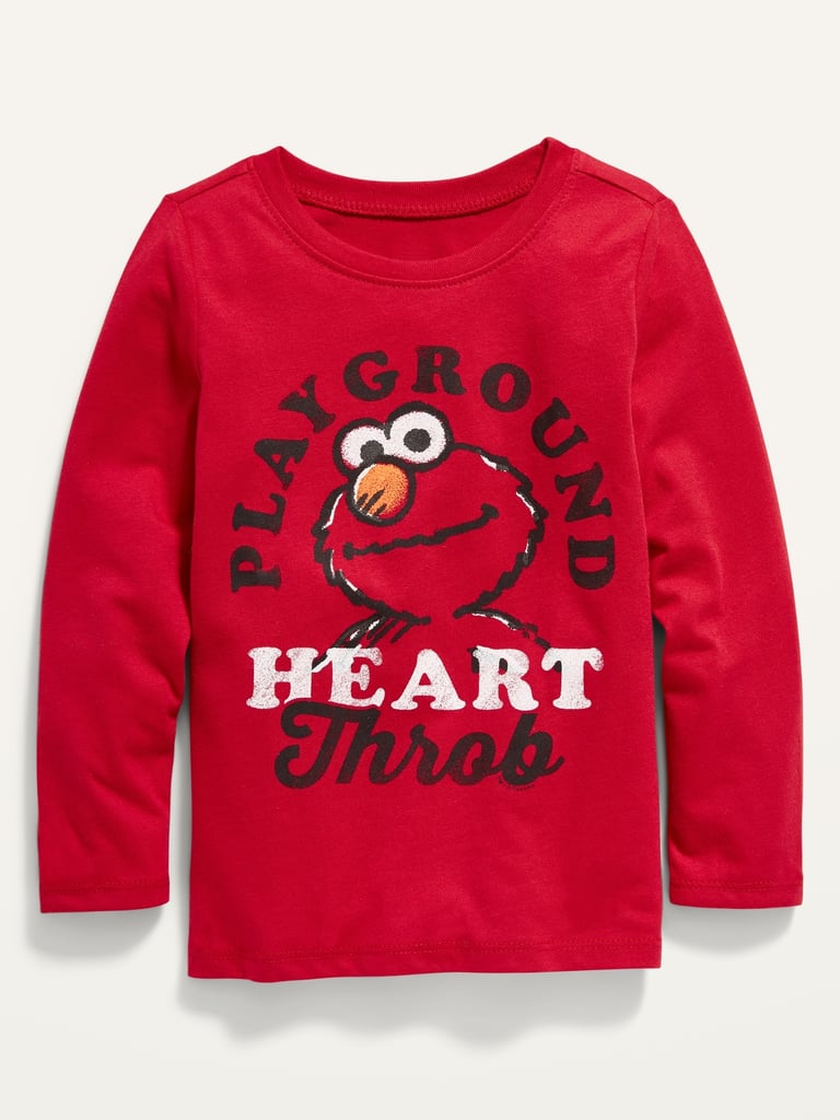 Old Navy Sesame Street Elmo "Playground Heartthrob" Gender-Neutral Long-Sleeve Tee