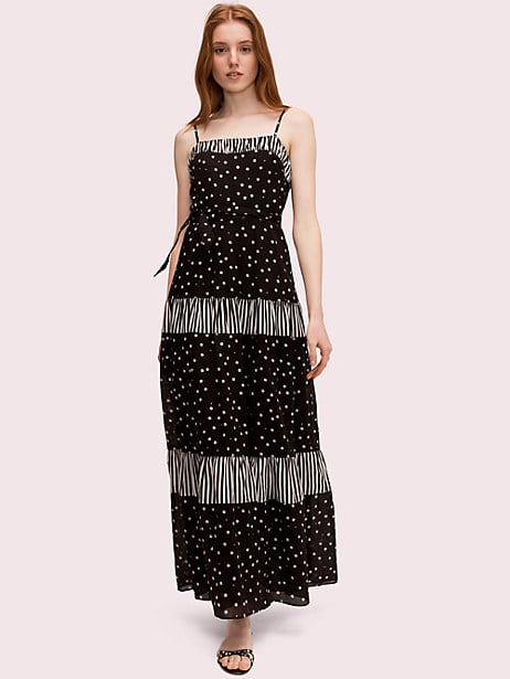 Kate Spade New York Daisy Dot Mixed Maxi Dress