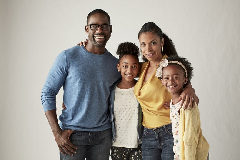 THIS IS US -- Season: 2 --  Pictured: (l-r) Sterling  K Brown as Randall, Eris Baker as Tess, Susan Kelechi Watson as Beth, Faithe Herman as Annie -- (Photo by: Maarten de Boer/NBC)