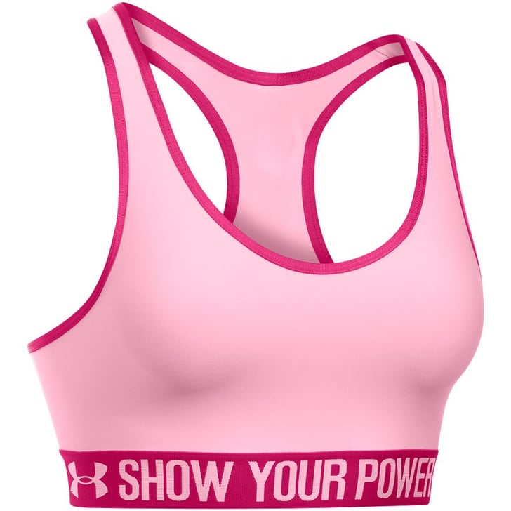 Under Armour Power in Pink Armour Mid Sports Bra Cute Sports Bras