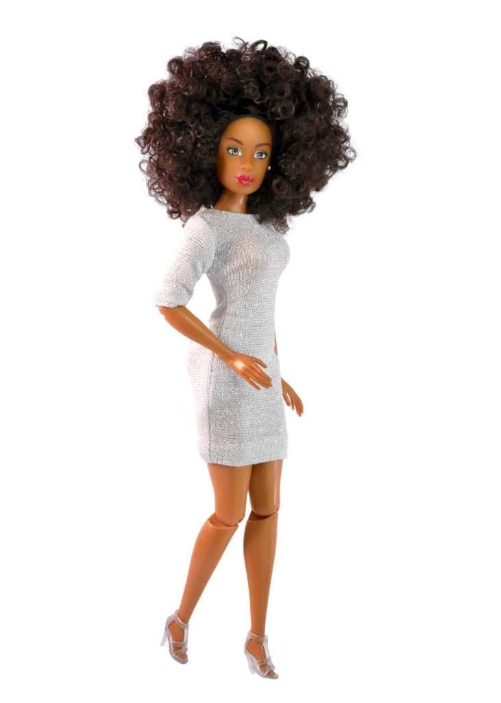 The Fresh Dolls Curly Hair Fashion Doll MIA Shimmer Dress