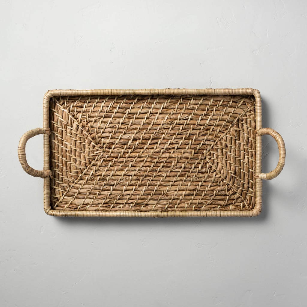 For Serving: Hearth & Hand with Magnolia Woven Rectangular Serve Tray with Handles