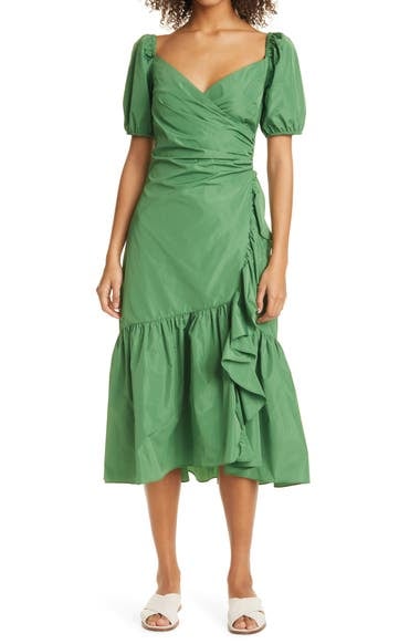 Cinq à Sept Megan Ruffle Midi Cocktail Dress