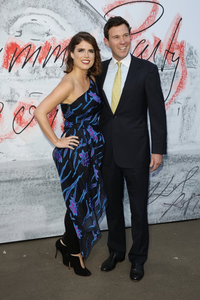 Princess Eugenie Wearing a Dress Over Pants