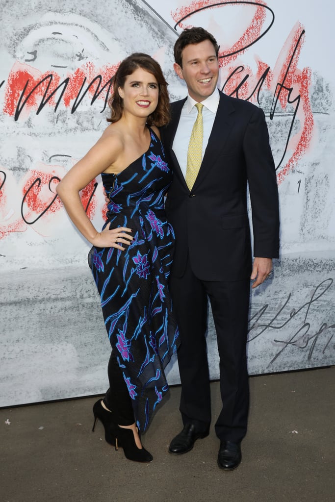 Princess Eugenie Wearing a Dress Over Trousers