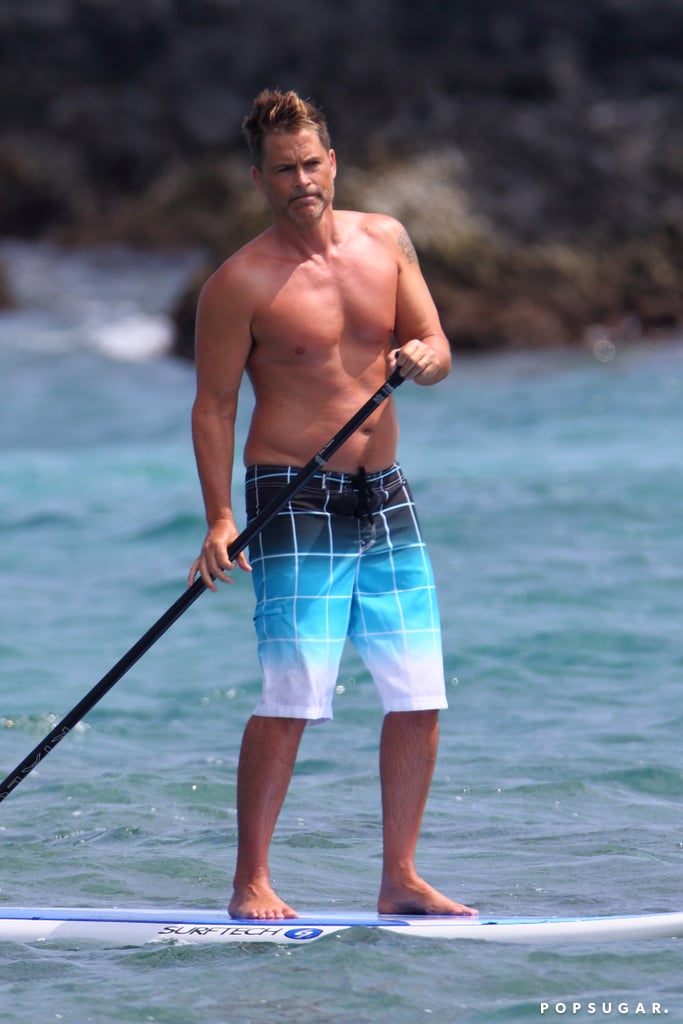 Rob Lowe Shirtless In Hawaii July 2017 Popsugar Celebrity
