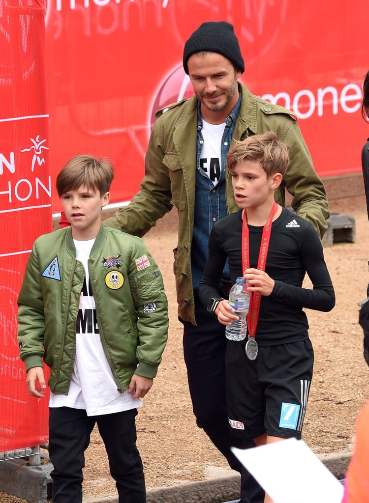 Beckham Family at London Marathon 2015 | Pictures