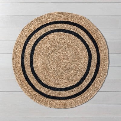 Hearth & Hand™ with Magnolia Round 5' Double Stripe Braided Jute Area Rug