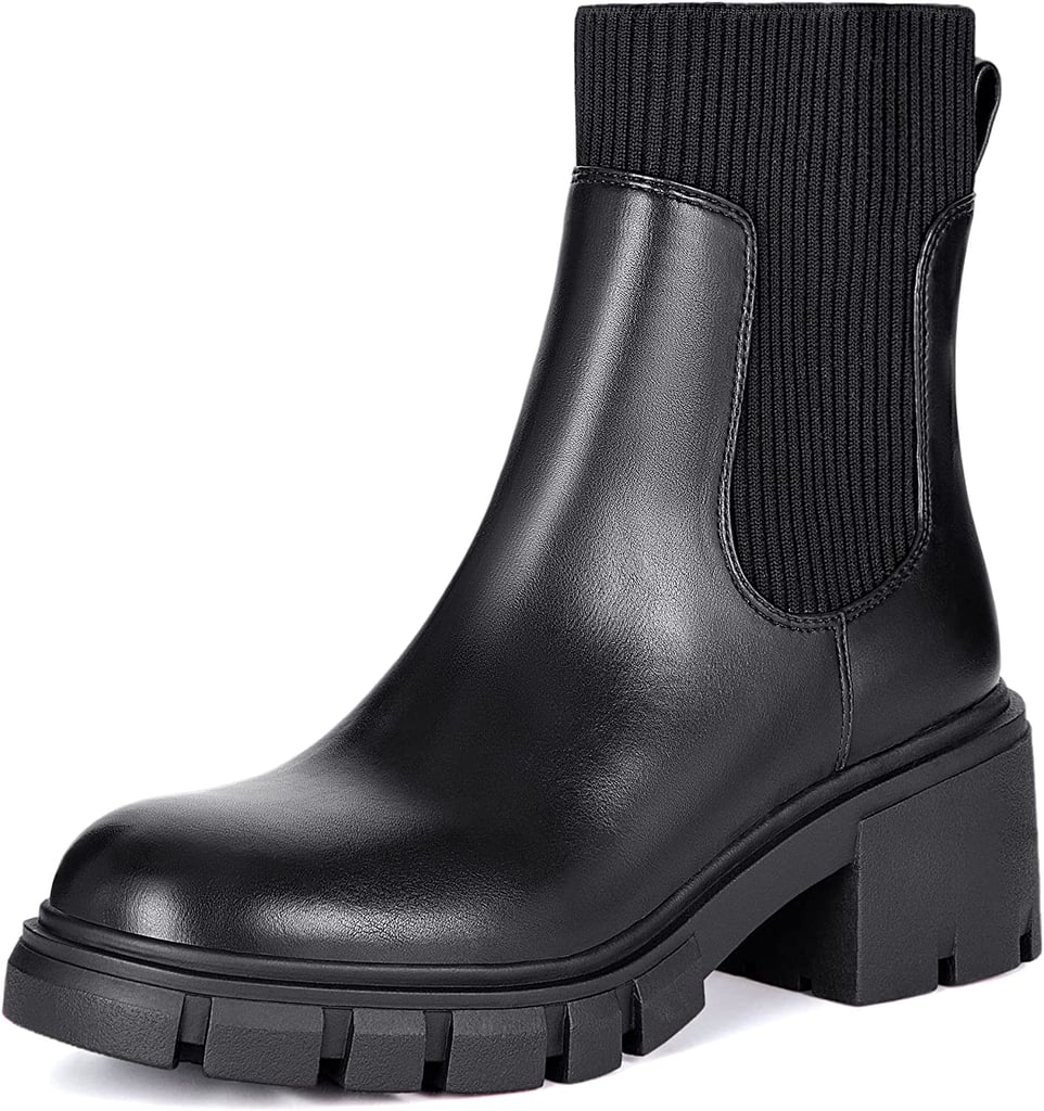 Winter Boots: Rihero Chelsea Lug Sole Boots
