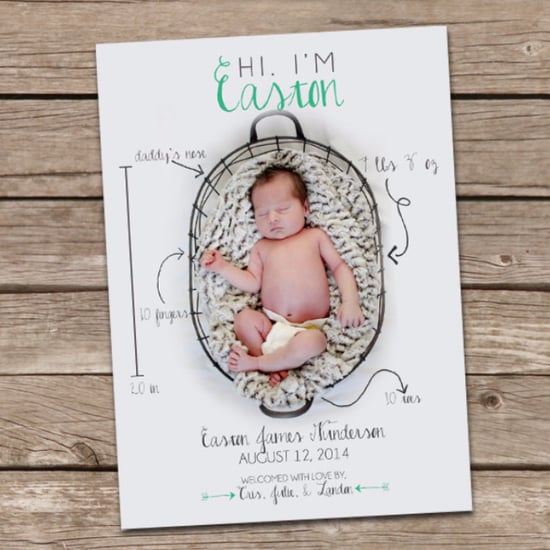 Etsy Birth Announcement Photo Cards