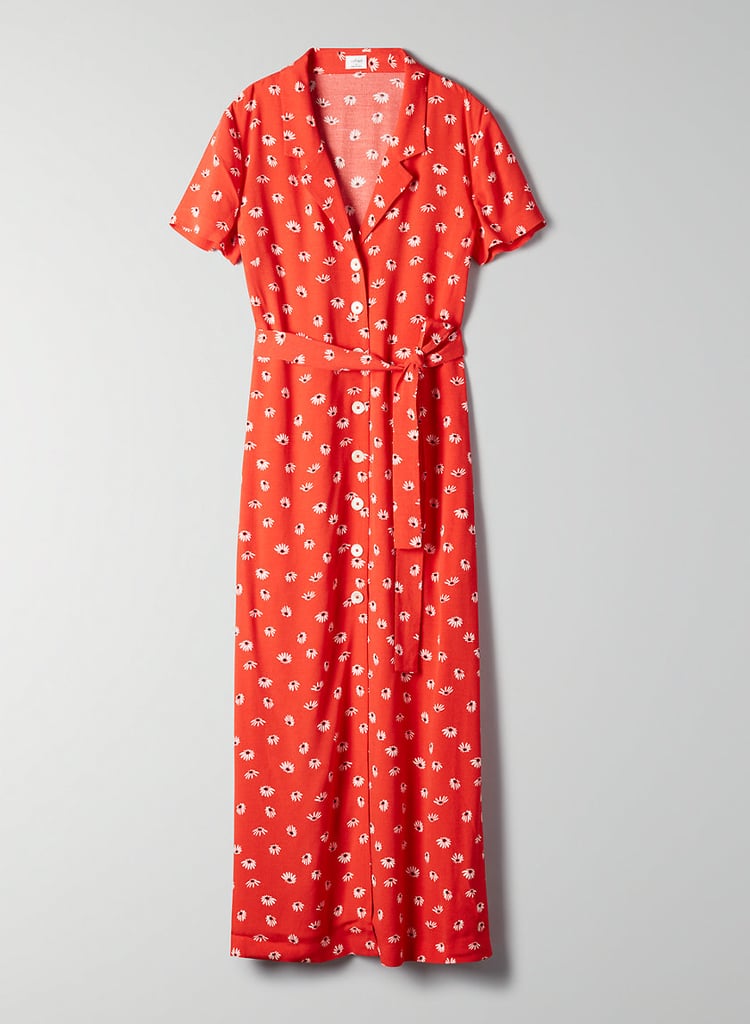 Aritzia Wilfred Shirt Dress in Flame Red/Espace