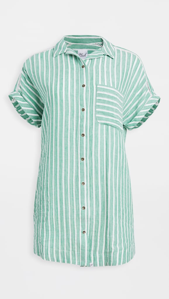 Plush Striped Linen Dress