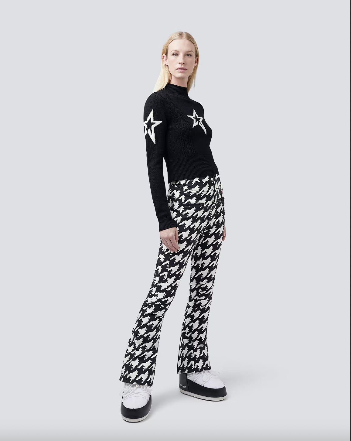 Perfect Moment Pants, Emma Roberts's Houndstooth Set Is What Chanel  Oberlin Would Wear to Go Skiing