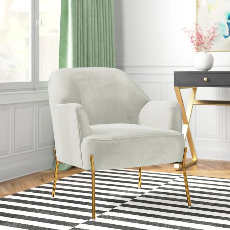An Accent Chair: Etta Avenue Cleo Wide Velvet Armchair