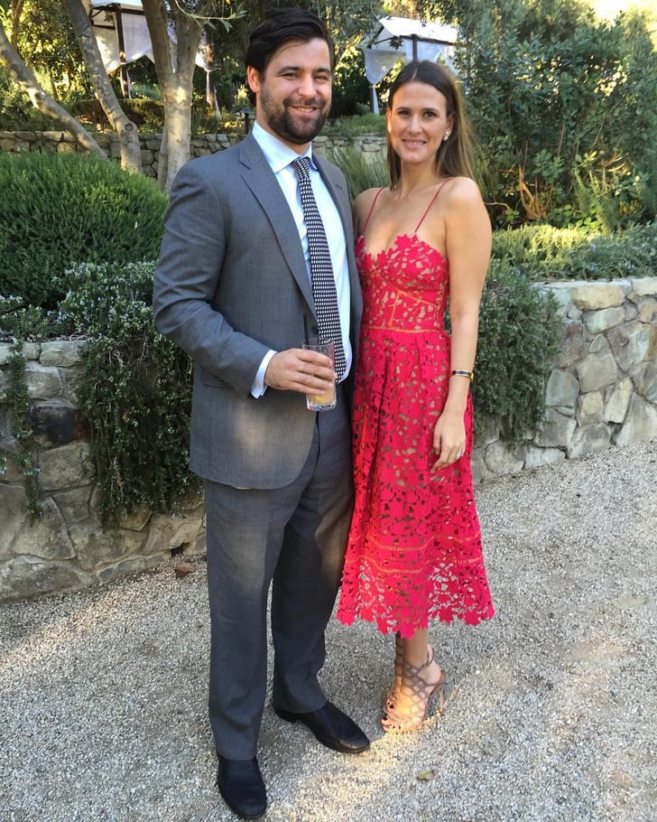 red dress wedding guest outfit