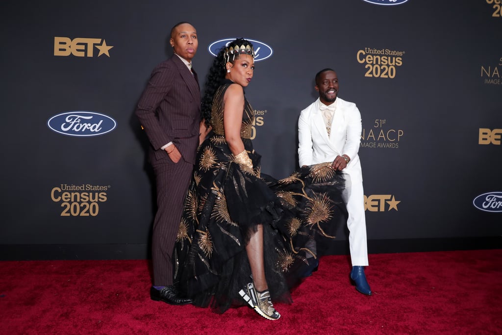 Lena Waithe, Tichina Arnold, and Elijah Kelley at the 2020 NAACP Image Awards