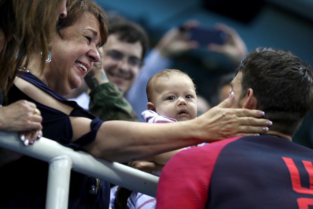 Michael Phelps's Son Boomer at the Summer Olympics 2016