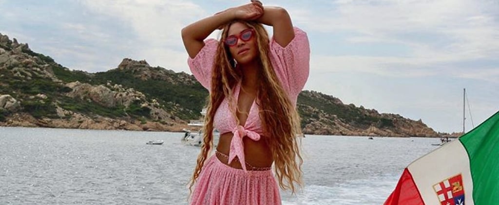 Beyoncé's Pink Skirt Set by Lisa Marie Fernandez