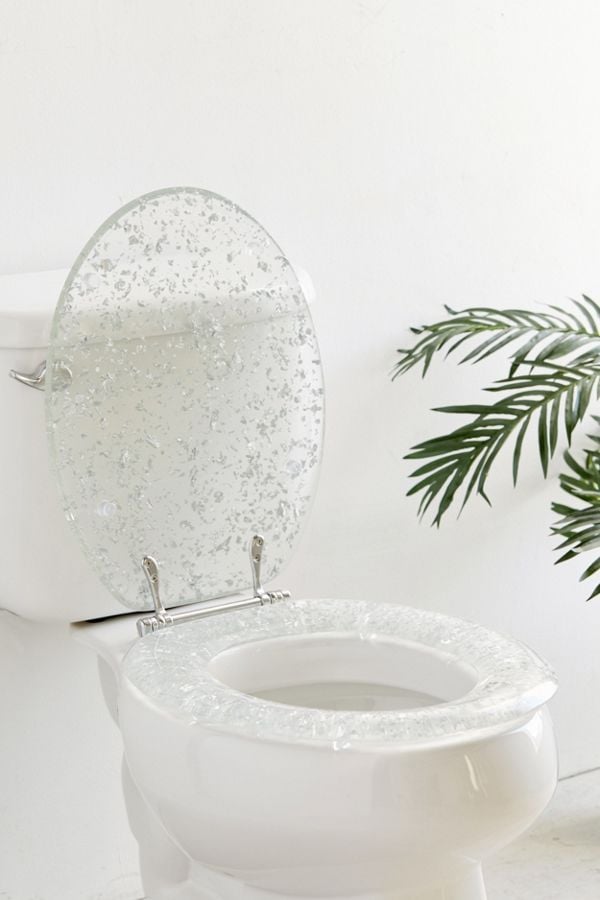 Metallic-Flecked Toilet Seat