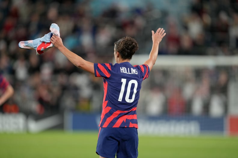 Carli Lloyd Reveals a "Hollins" Jersey During Her Last USWNT Match