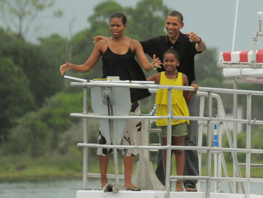 Pretending to be in the Titanic while visiting Florida in 2010.