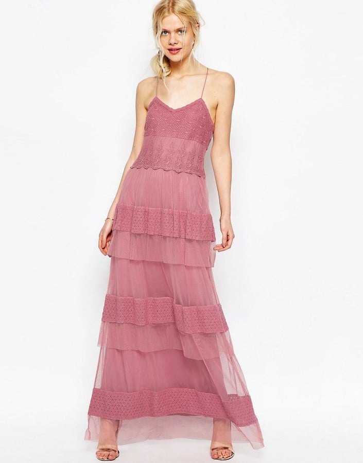 ASOS Maxi Dress With Lace Tiers