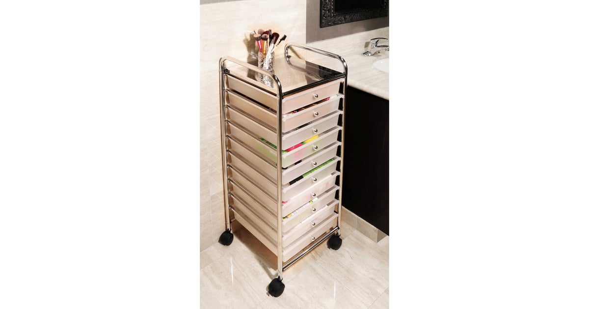 Seville Classics 10Drawer Wide Organizer in Frosted White Home