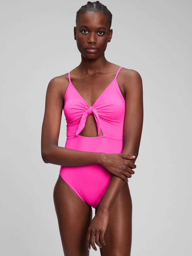 Pink Cutout One-Piece Swimsuit