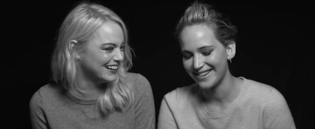 Emma and Jennifer Can't Keep It Together During Their Joint Interview