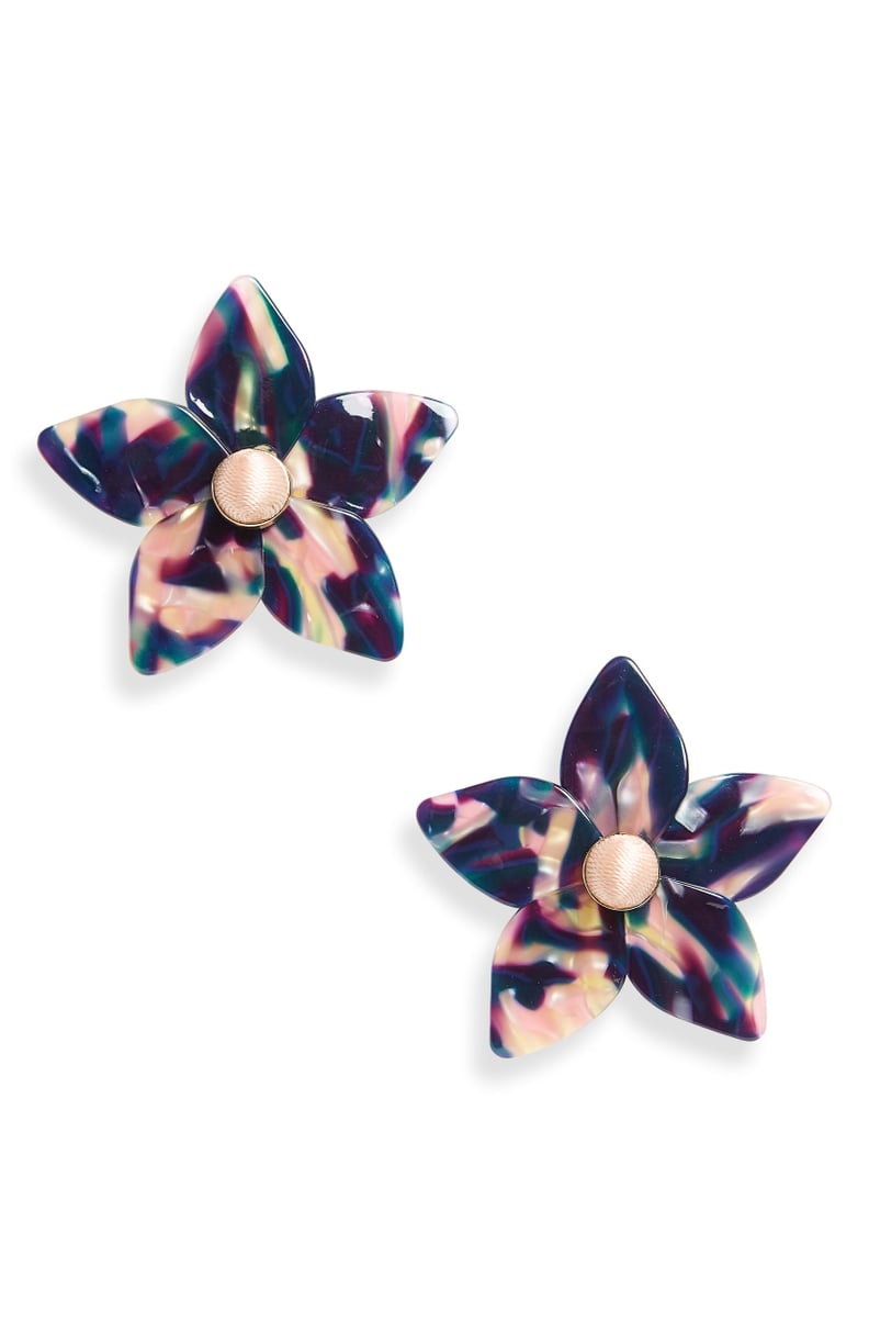 BaubleBar Amariella Acrylic Flower Stud Earrings