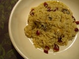 Brown Jasmine Rice with Mushrooms and Dried Cranberries