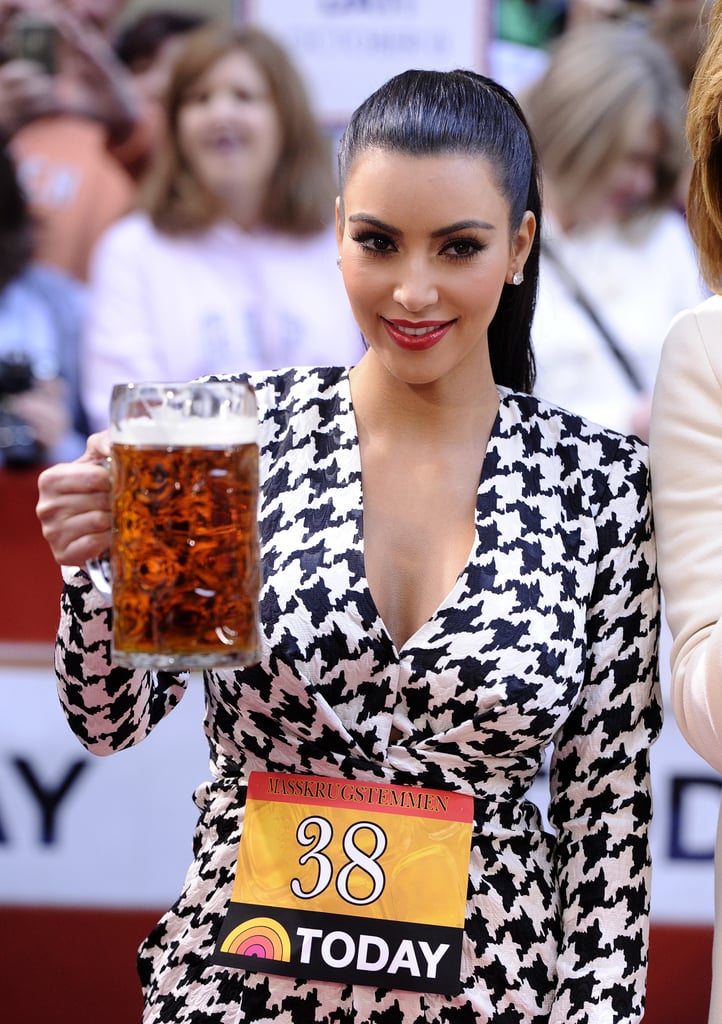 Kim Kardashian Drinking Beer on the "Today" Show in 2011