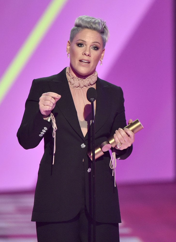 Pink and Her Kids at the 2019 People's Choice Awards Photos