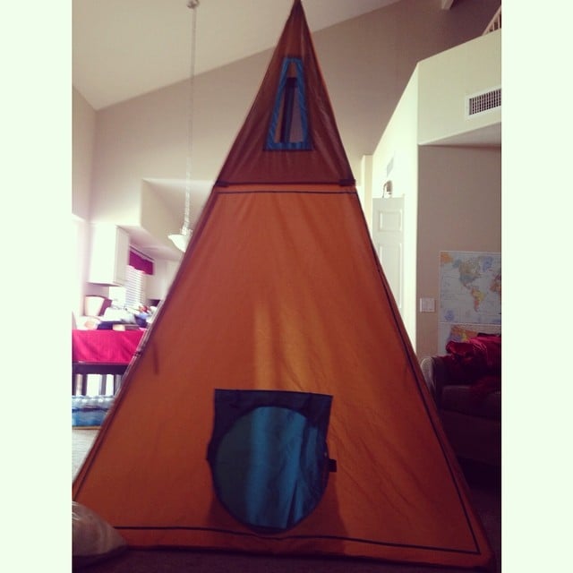Erecting an 8-Foot Teepee in Your House