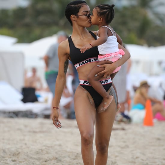 Teyana Taylor and Daughter Junie in Miami January 2018