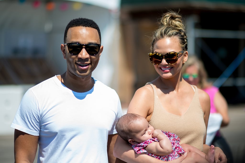 Chrissy Teigen With John Legend and Luna in NYC August 2016
