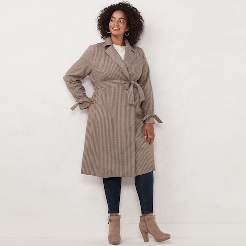 LC Lauren Conrad Plus Size Trench Coat