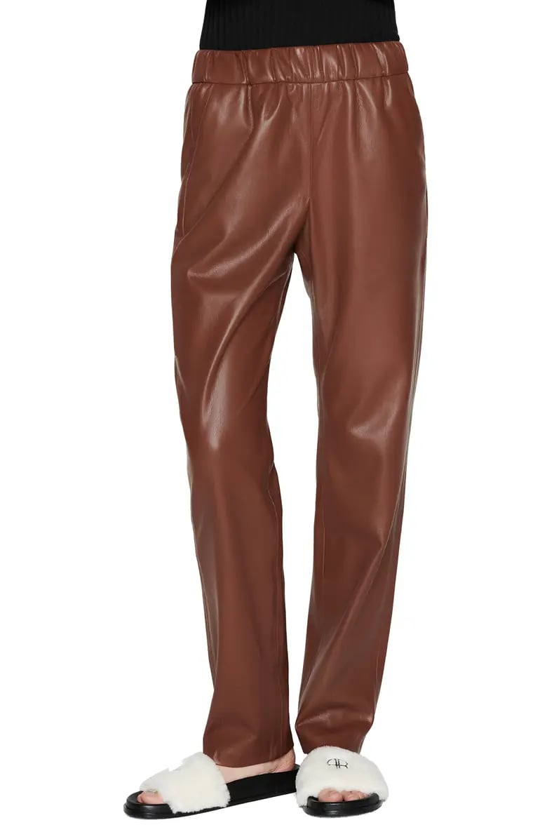 Luxe Loungewear: ANINE BING Colton Faux Leather Track Pants