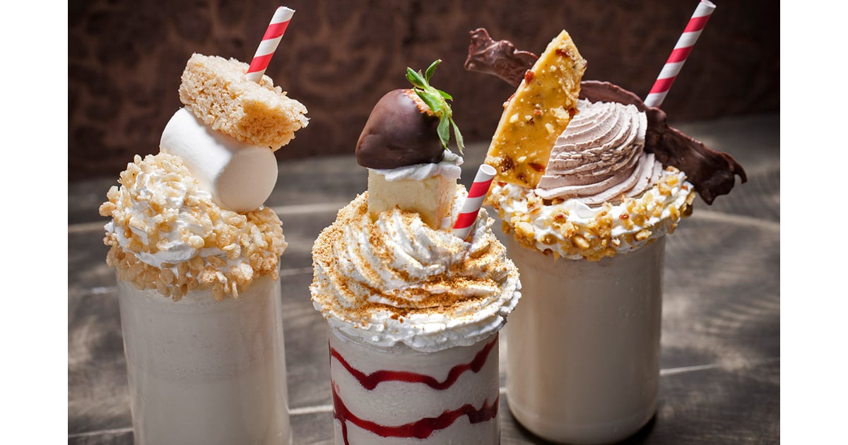 Rice Krispies Treat Milkshake, ChocolateCovered Strawberry Milkshake