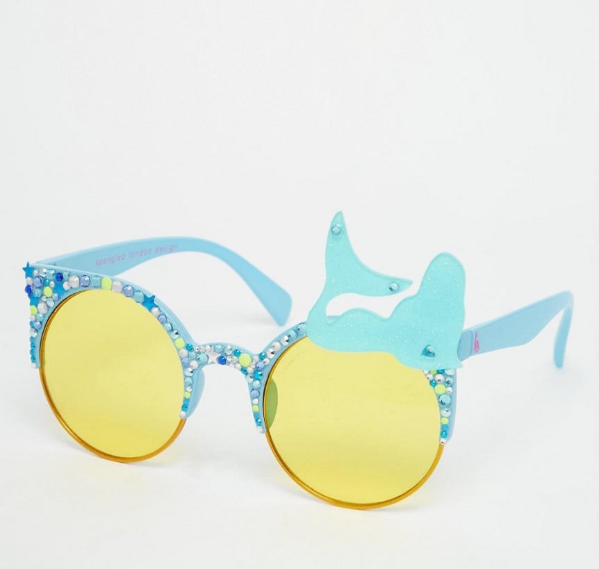 Spangled Mermaid Sunglasses With Yellow Lens Mermaid Gift Ideas For