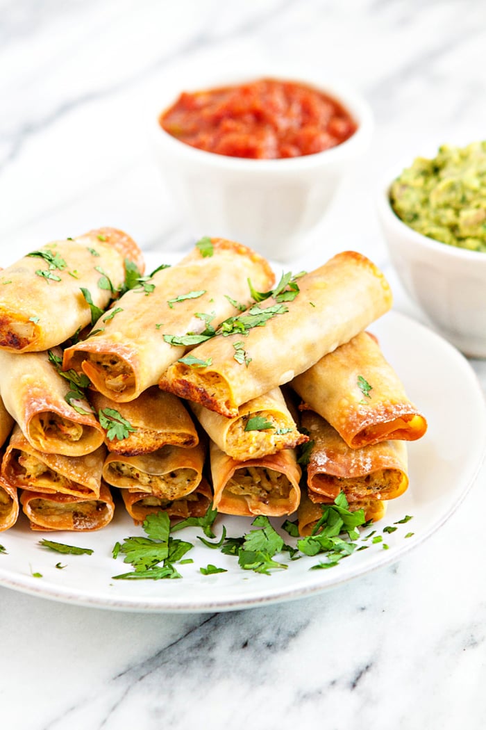 Easy Baked Wonton Chicken Taquitos The Best Authentic Mexican Recipes