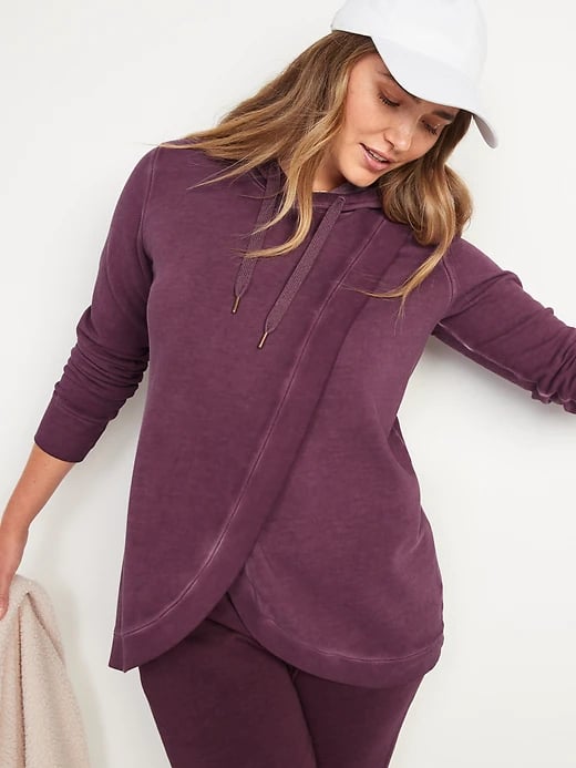 Old Navy Maternity Vintage Cross-Front Nursing Tunic Hoodie