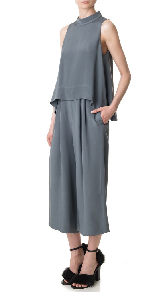 Tibi Silk Tie Back Mock Neck Jumpsuit ($795)