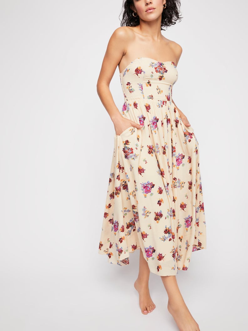 Free People Bella Babe Printed Midi Dress