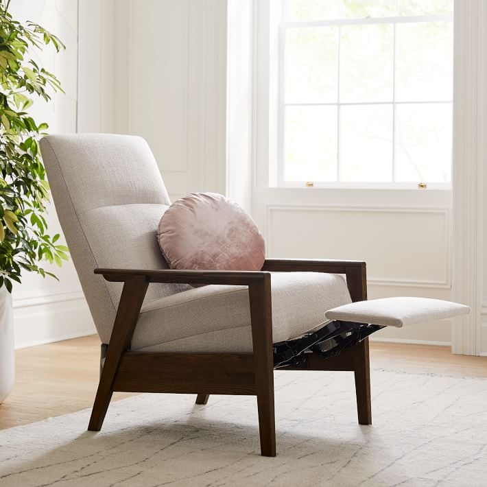 West Elm Mid-Century Show Wood Recliner