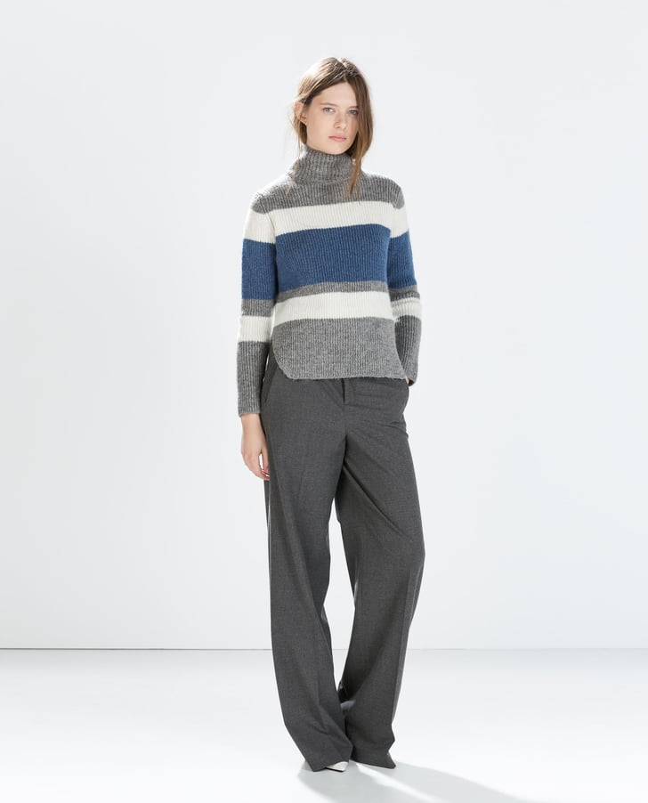 Zara Striped Turtleneck Sweater | Turtleneck Sweaters | POPSUGAR ...