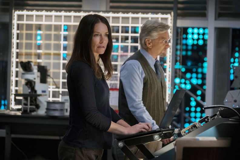 ANT-MAN AND THE WASP, from left: Evangeline Lilly, Michael Douglas, 2018. ph: Ben Rothstein / Marvel / Walt Disney Studios Motion Pictures /Courtesy Everett Collection